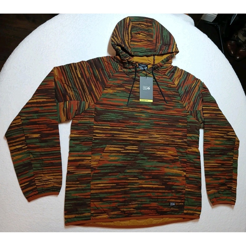 NEW MOUNTAIN HARDWEAR MEN'S STRETCHDOWN LIGHT HOODY 700 FILL Mulicolor Size L